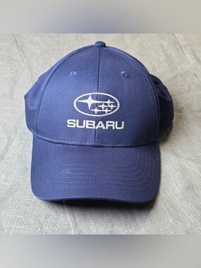 Subaru Gear Official Cap Navy Blue White Logo Adjustable Hat